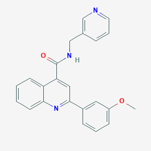 2-(3-methoxyphenyl)-N-(pyridin-3-ylmethyl)quinoline-4-carboxamide