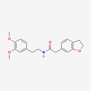 2-(2,3-dihydro-1-benzofuran-6-yl)-N-[2-(3,4-dimethoxyphenyl)ethyl]acetamide