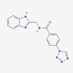 N-(1H-1,3-benzimidazol-2-ylmethyl)-4-(1H-1,2,3,4-tetraazol-1-yl)benzamide