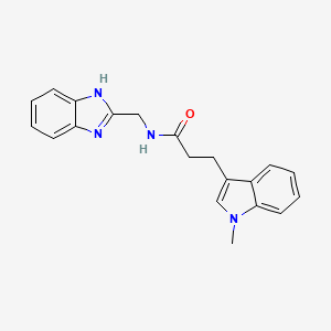 N-(1H-1,3-benzimidazol-2-ylmethyl)-3-(1-methyl-1H-indol-3-yl)propanamide