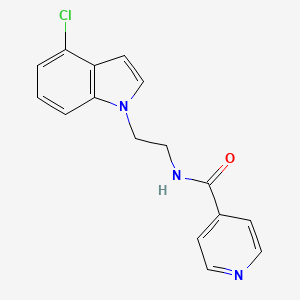 N-[2-(4-chloro-1H-indol-1-yl)ethyl]isonicotinamide