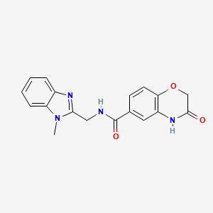 N-[(1-methyl-1H-1,3-benzimidazol-2-yl)methyl]-3-oxo-3,4-dihydro-2H-1,4-benzoxazine-6-carboxamide