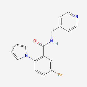 5-bromo-N-(pyridin-4-ylmethyl)-2-(1H-pyrrol-1-yl)benzamide