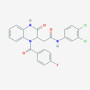 N-(3,4-dichlorophenyl)-2-{1-[(4-fluorophenyl)carbonyl]-3-oxo-1,2,3,4-tetrahydroquinoxalin-2-yl}acetamide