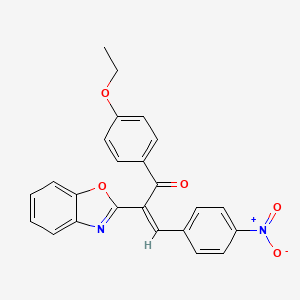 (2Z)-2-(1,3-benzoxazol-2-yl)-1-(4-ethoxyphenyl)-3-(4-nitrophenyl)prop-2-en-1-one