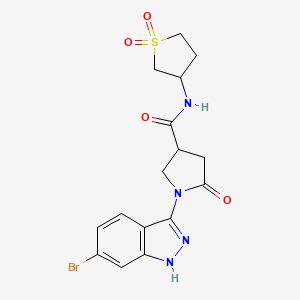 1-(6-bromo-2H-indazol-3-yl)-N-(1,1-dioxidotetrahydrothiophen-3-yl)-5-oxopyrrolidine-3-carboxamide