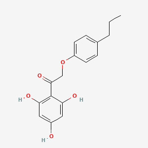 molecular formula C17H18O5 B11140743 2-(4-Propylphenoxy)-1-(2,4,6-trihydroxyphenyl)ethanone 