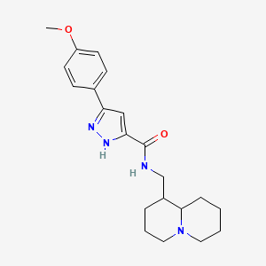 5-(4-methoxyphenyl)-N-(octahydro-2H-quinolizin-1-ylmethyl)-1H-pyrazole-3-carboxamide