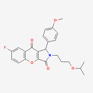 7-Fluoro-1-(4-methoxyphenyl)-2-[3-(propan-2-yloxy)propyl]-1,2-dihydrochromeno[2,3-c]pyrrole-3,9-dione