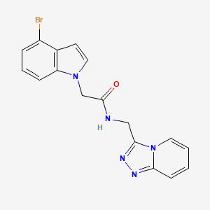 2-(4-bromo-1H-indol-1-yl)-N-([1,2,4]triazolo[4,3-a]pyridin-3-ylmethyl)acetamide