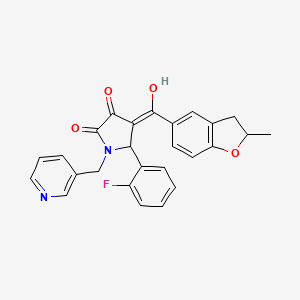 5-(2-fluorophenyl)-3-hydroxy-4-[(2-methyl-2,3-dihydro-1-benzofuran-5-yl)carbonyl]-1-(pyridin-3-ylmethyl)-1,5-dihydro-2H-pyrrol-2-one