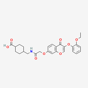 trans-4-{[({[3-(2-ethoxyphenoxy)-4-oxo-4H-chromen-7-yl]oxy}acetyl)amino]methyl}cyclohexanecarboxylic acid