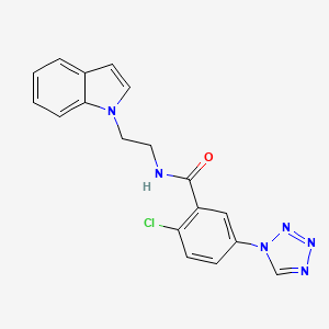 2-chloro-N-[2-(1H-indol-1-yl)ethyl]-5-(1H-1,2,3,4-tetraazol-1-yl)benzamide