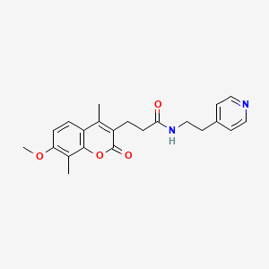 3-(7-methoxy-4,8-dimethyl-2-oxo-2H-chromen-3-yl)-N-[2-(4-pyridyl)ethyl]propanamide