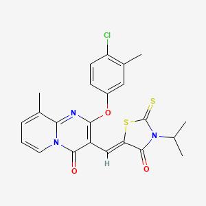 5-{(Z)-1-[2-(4-chloro-3-methylphenoxy)-9-methyl-4-oxo-4H-pyrido[1,2-a]pyrimidin-3-yl]methylidene}-3-isopropyl-2-thioxo-1,3-thiazolan-4-one