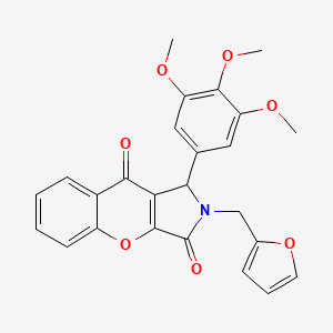 2-(Furan-2-ylmethyl)-1-(3,4,5-trimethoxyphenyl)-1,2-dihydrochromeno[2,3-c]pyrrole-3,9-dione