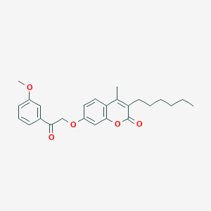 3-hexyl-7-[2-(3-methoxyphenyl)-2-oxoethoxy]-4-methyl-2H-chromen-2-one