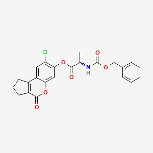 (8-chloro-4-oxo-2,3-dihydro-1H-cyclopenta[c]chromen-7-yl) (2S)-2-(phenylmethoxycarbonylamino)propanoate