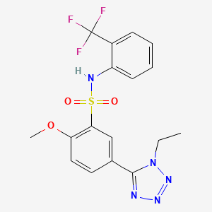 5-(1-ethyl-1H-1,2,3,4-tetrazol-5-yl)-2-methoxy-N-[2-(trifluoromethyl)phenyl]benzene-1-sulfonamide