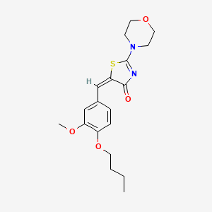 (5E)-5-(4-butoxy-3-methoxybenzylidene)-2-(morpholin-4-yl)-1,3-thiazol-4(5H)-one