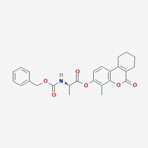 (4-methyl-6-oxo-7,8,9,10-tetrahydrobenzo[c]chromen-3-yl) (2S)-2-(phenylmethoxycarbonylamino)propanoate