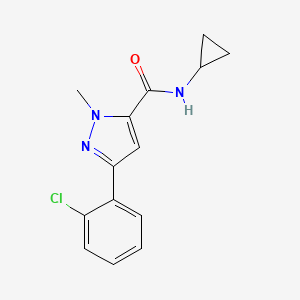 3-(2-chlorophenyl)-N-cyclopropyl-1-methyl-1H-pyrazole-5-carboxamide