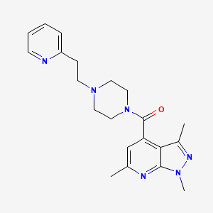 {4-[2-(2-pyridyl)ethyl]piperazino}(1,3,6-trimethyl-1H-pyrazolo[3,4-b]pyridin-4-yl)methanone