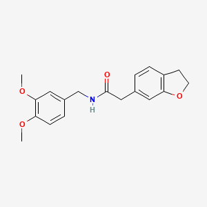 2-(2,3-dihydro-1-benzofuran-6-yl)-N-(3,4-dimethoxybenzyl)acetamide