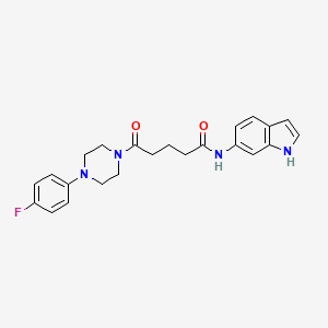 5-[4-(4-fluorophenyl)piperazino]-N-(1H-indol-6-yl)-5-oxopentanamide