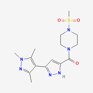 1',3',5'-trimethyl-5-{[4-(methylsulfonyl)piperazin-1-yl]carbonyl}-1'{H},2{H}-3,4'-bipyrazole