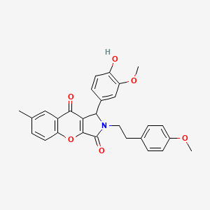 1-(4-Hydroxy-3-methoxyphenyl)-2-[2-(4-methoxyphenyl)ethyl]-7-methyl-1,2-dihydrochromeno[2,3-c]pyrrole-3,9-dione