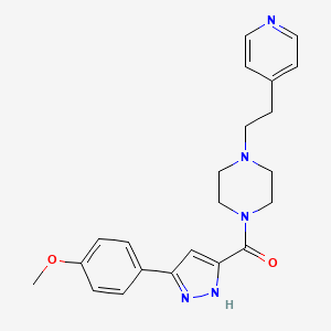 [5-(4-methoxyphenyl)-1H-pyrazol-3-yl]{4-[2-(pyridin-4-yl)ethyl]piperazin-1-yl}methanone