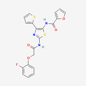 N-[2-{[(2-fluorophenoxy)acetyl]amino}-4-(thiophen-2-yl)-1,3-thiazol-5-yl]furan-2-carboxamide