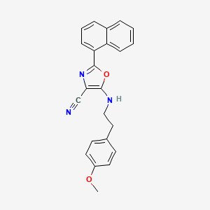 5-{[2-(4-Methoxyphenyl)ethyl]amino}-2-(naphthalen-1-yl)-1,3-oxazole-4-carbonitrile