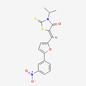 (5Z)-5-{[5-(3-nitrophenyl)furan-2-yl]methylidene}-3-(propan-2-yl)-2-thioxo-1,3-thiazolidin-4-one