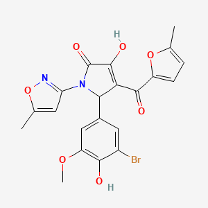 5-(3-bromo-4-hydroxy-5-methoxyphenyl)-3-hydroxy-4-[(5-methylfuran-2-yl)carbonyl]-1-(5-methyl-1,2-oxazol-3-yl)-1,5-dihydro-2H-pyrrol-2-one