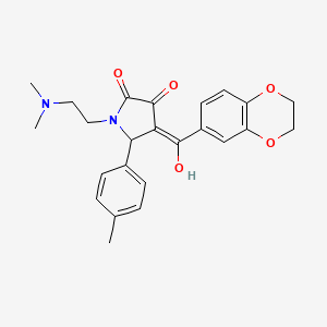 4-(2,3-dihydro-1,4-benzodioxine-6-carbonyl)-1-[2-(dimethylamino)ethyl]-3-hydroxy-5-(4-methylphenyl)-2,5-dihydro-1H-pyrrol-2-one