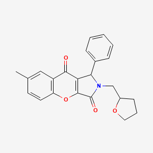 7-Methyl-1-phenyl-2-(tetrahydrofuran-2-ylmethyl)-1,2-dihydrochromeno[2,3-c]pyrrole-3,9-dione