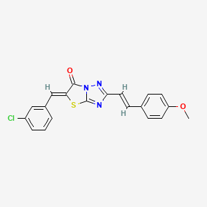 (5Z)-5-(3-chlorobenzylidene)-2-[(E)-2-(4-methoxyphenyl)ethenyl][1,3]thiazolo[3,2-b][1,2,4]triazol-6(5H)-one