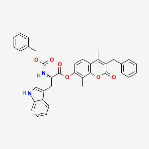 3-benzyl-4,8-dimethyl-2-oxo-2H-chromen-7-yl N-[(benzyloxy)carbonyl]-L-tryptophanate