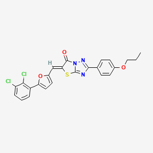 (5Z)-5-{[5-(2,3-dichlorophenyl)furan-2-yl]methylidene}-2-(4-propoxyphenyl)[1,3]thiazolo[3,2-b][1,2,4]triazol-6(5H)-one