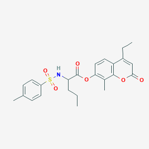 (4-ethyl-8-methyl-2-oxochromen-7-yl) 2-[(4-methylphenyl)sulfonylamino]pentanoate