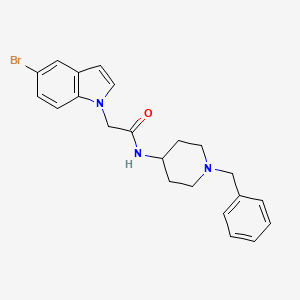 N-(1-benzyl-4-piperidinyl)-2-(5-bromo-1H-indol-1-yl)acetamide