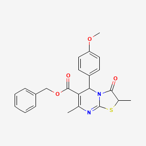 benzyl 5-(4-methoxyphenyl)-2,7-dimethyl-3-oxo-2,3-dihydro-5H-[1,3]thiazolo[3,2-a]pyrimidine-6-carboxylate