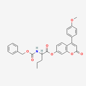 4-(4-methoxyphenyl)-2-oxo-2H-chromen-7-yl N-[(benzyloxy)carbonyl]norvalinate