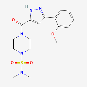 4-{[5-(2-methoxyphenyl)-1H-pyrazol-3-yl]carbonyl}-N,N-dimethylpiperazine-1-sulfonamide