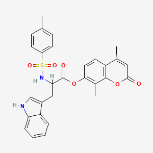 4,8-dimethyl-2-oxo-2H-chromen-7-yl N-[(4-methylphenyl)sulfonyl]tryptophanate