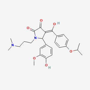 1-[3-(dimethylamino)propyl]-3-hydroxy-5-(4-hydroxy-3-methoxyphenyl)-4-{[4-(propan-2-yloxy)phenyl]carbonyl}-1,5-dihydro-2H-pyrrol-2-one