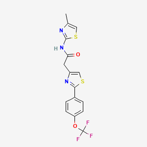 N-(4-methyl-1,3-thiazol-2-yl)-2-{2-[4-(trifluoromethoxy)phenyl]-1,3-thiazol-4-yl}acetamide