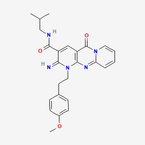 6-imino-7-[2-(4-methoxyphenyl)ethyl]-N-(2-methylpropyl)-2-oxo-1,7,9-triazatricyclo[8.4.0.03,8]tetradeca-3(8),4,9,11,13-pentaene-5-carboxamide